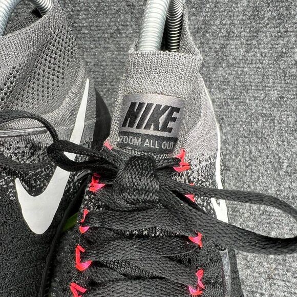 Nike Zoom‎ All Out Flyknit Running Shoes Women's Size 7 Black Volt Athletic Run - Picture 4 of 12